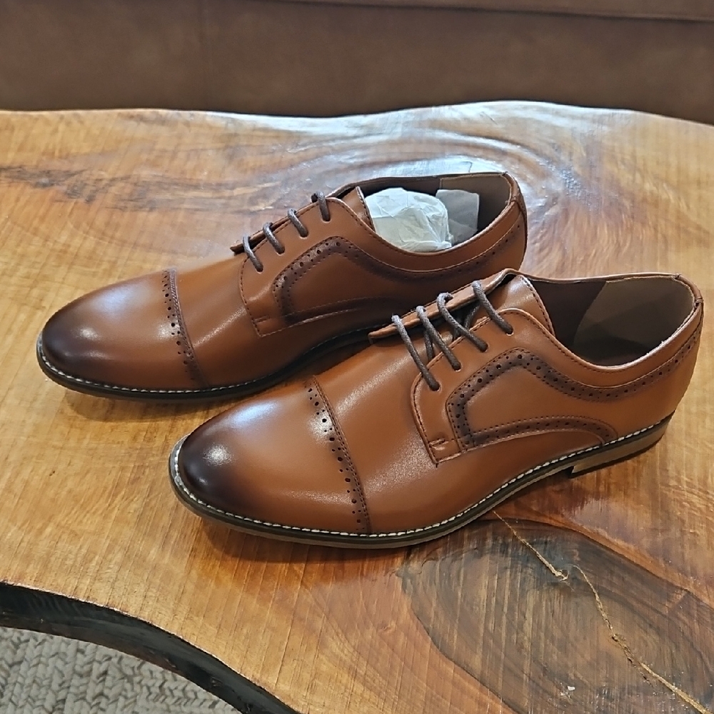 Stacy Adams Brown Leather Oxford Shoes